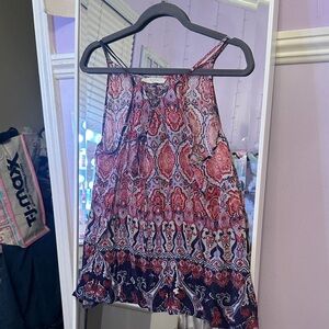 Elodie Red and Blue Paisley Blouse